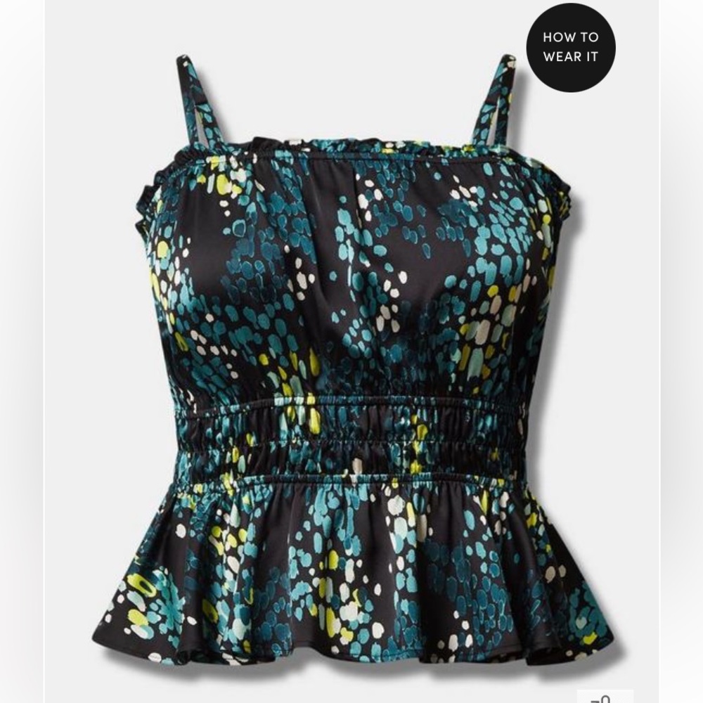 Torrid Peplum Square Neck Crop Cami